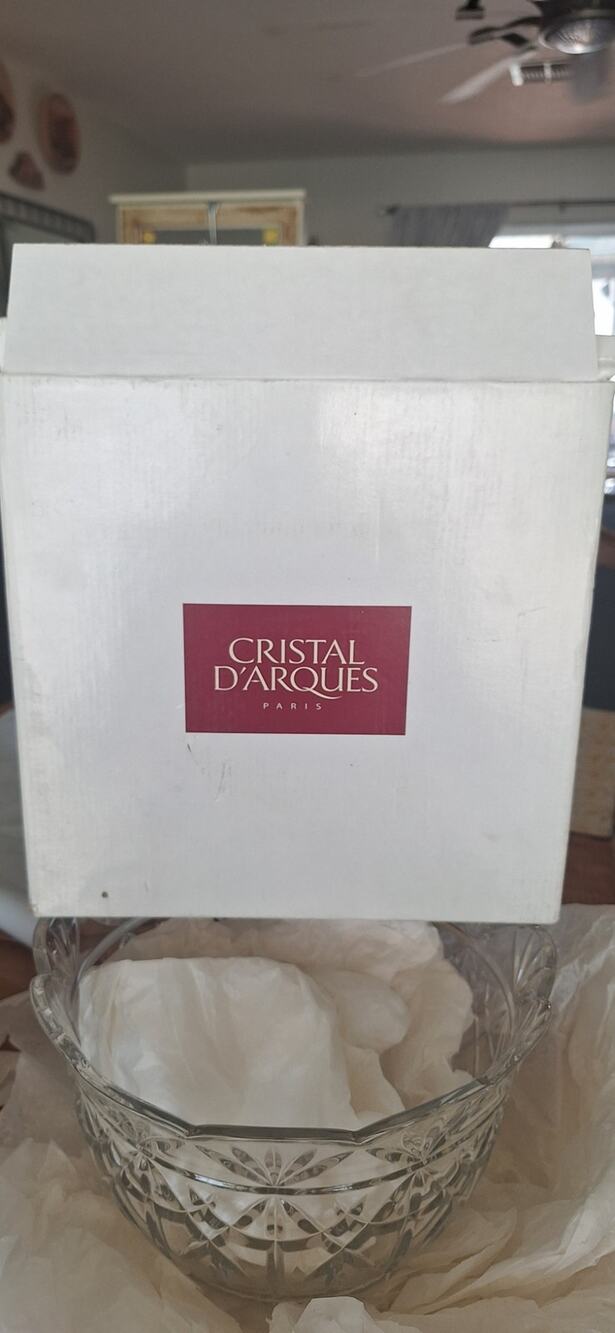 Cristal D'Arques Paris Coupe Joanna 25cm Clear Bowl 24% Crystal w/ Original Box